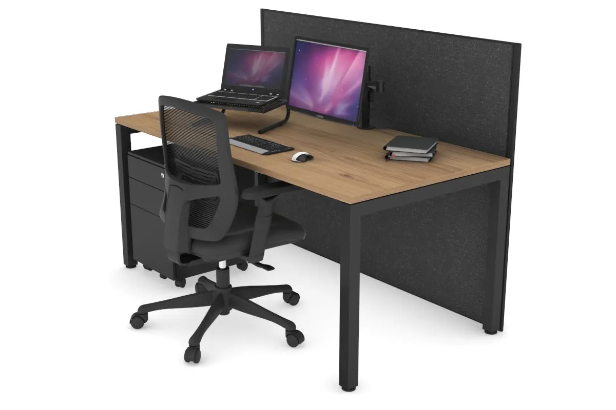 Horizon Quadro Square Legs Office Desk [1400L x 800W with Cable Scallop]