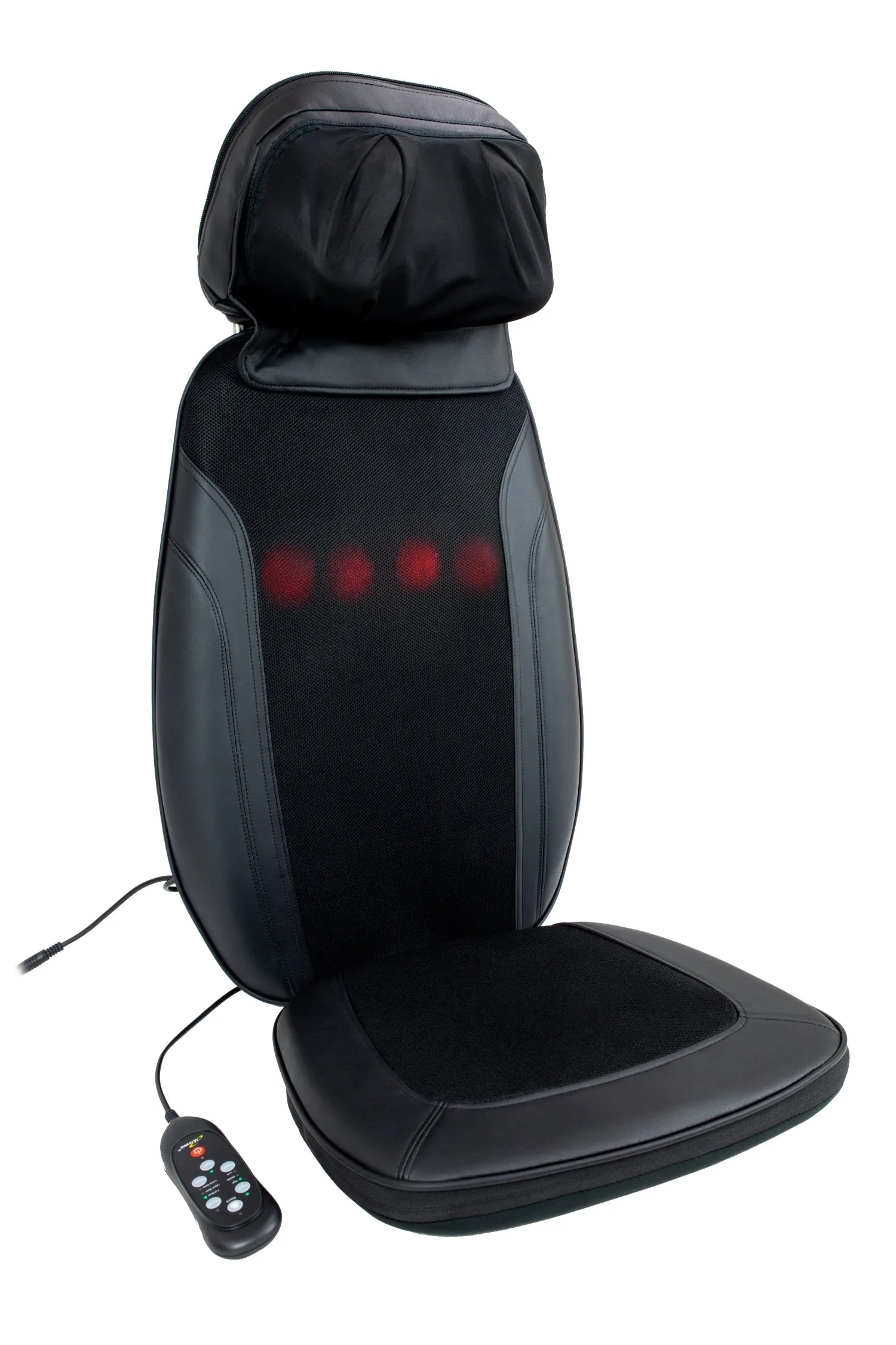 ILG-929 - iLIVING Shiatsu Portable Back/Neck Massager with Heat Therapy, Soothing Black