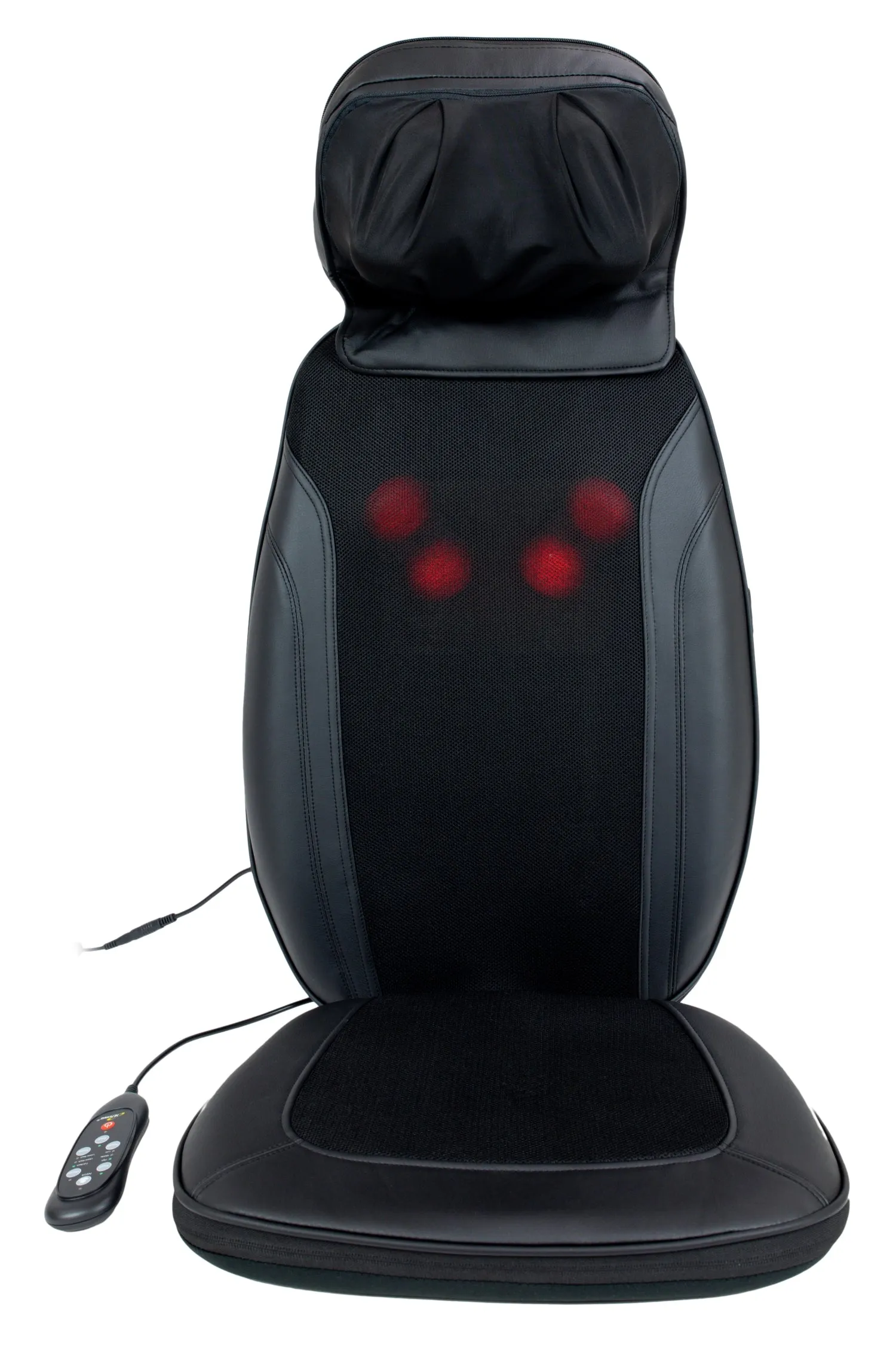 ILG-929 - iLIVING Shiatsu Portable Back/Neck Massager with Heat Therapy, Soothing Black