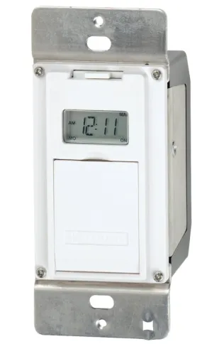 Intermatic EI500 EI500WC Electronic In Wall Timer, 15 A, 1 min Cycles, LCD Display, Wall Mounting :EA: QUANTITY: 1