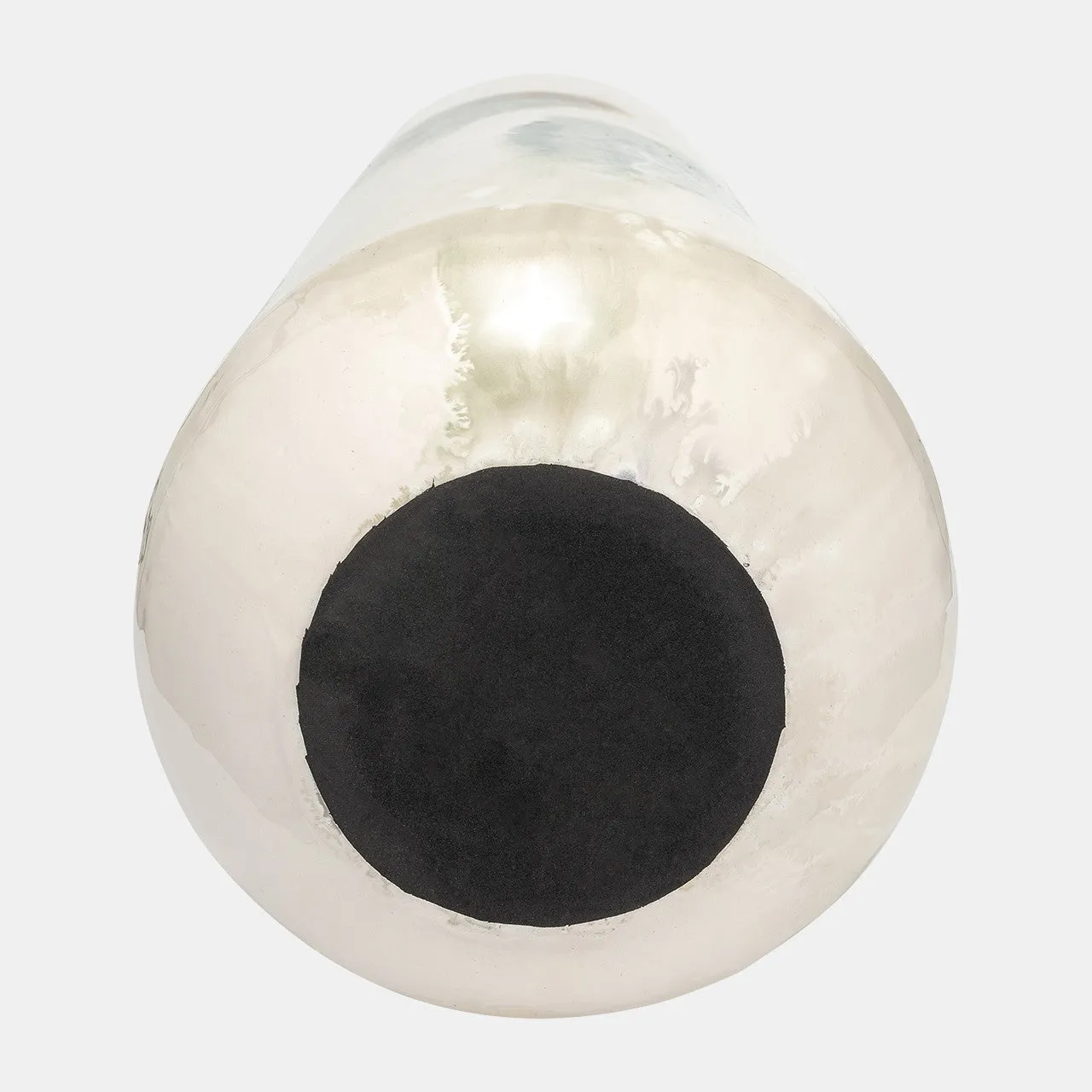 Iron,17"h,colored Stained Vase,white