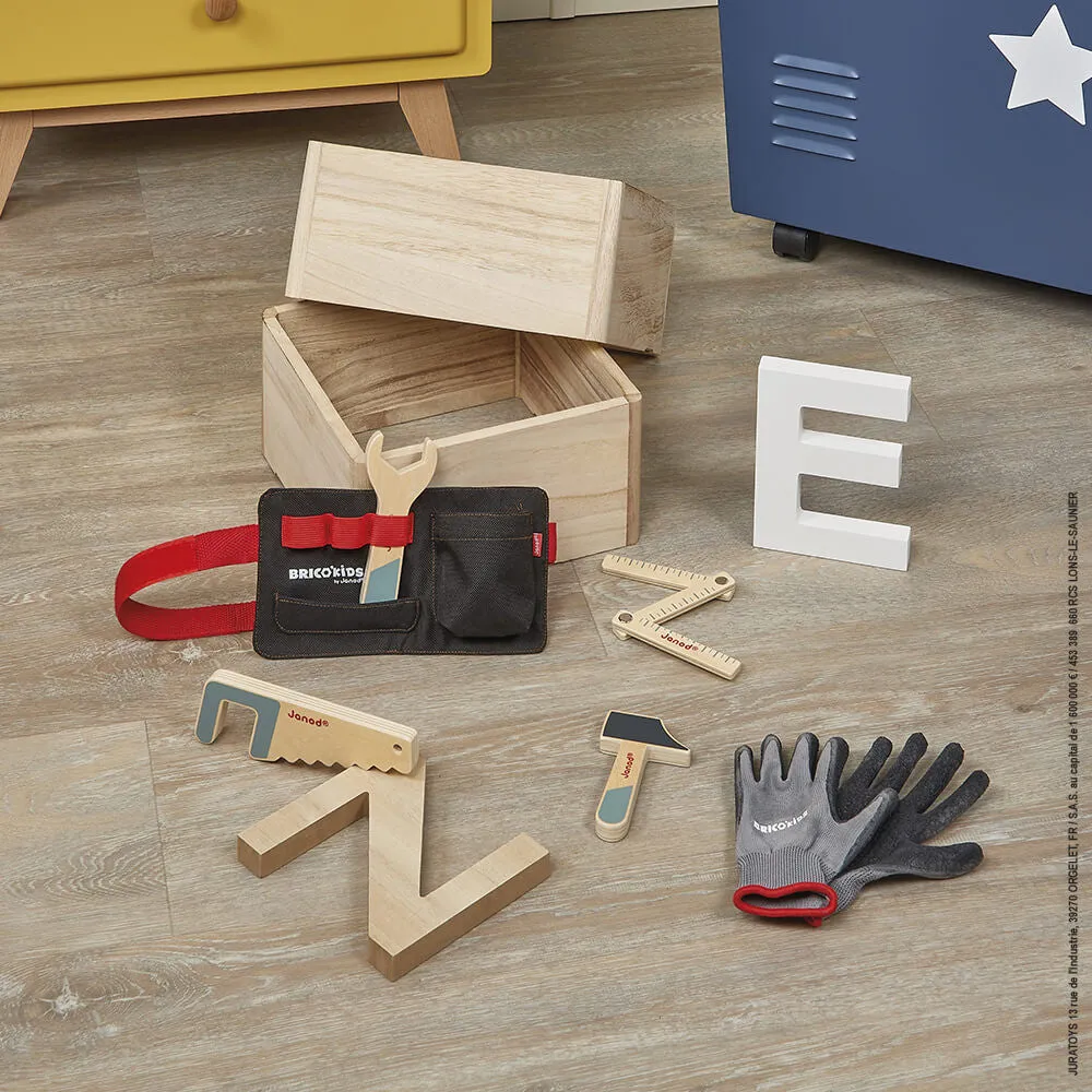 Janod DIY Tool Belt with Tools & Gloves