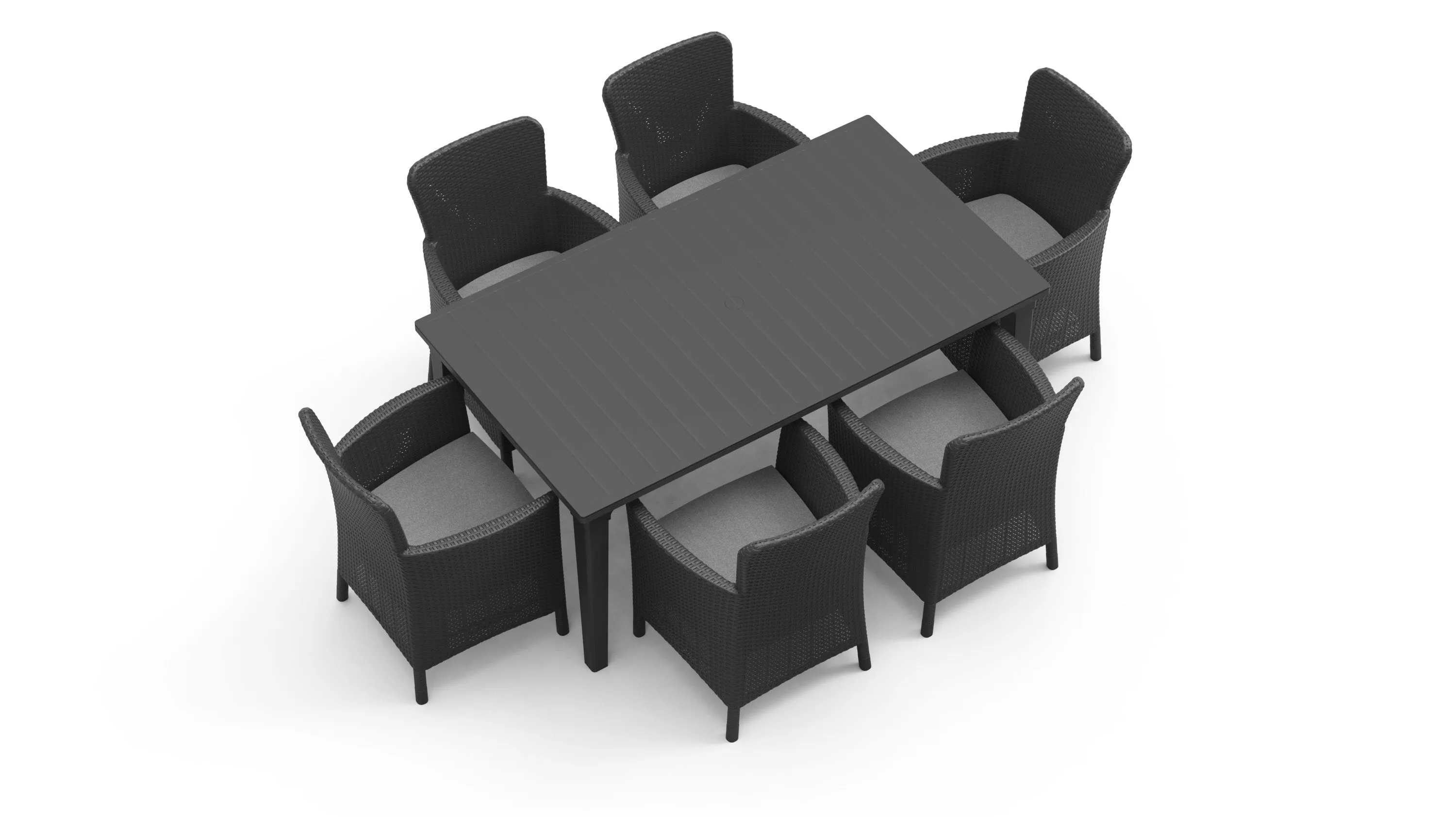 Keter Futura Miami Dining Set - Graphite