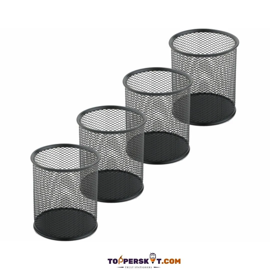 Khyati Metal Round Pen Stand ( Pack of 1 )