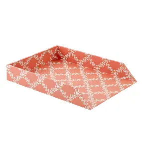Letter Tray Bud Trellis Coral
