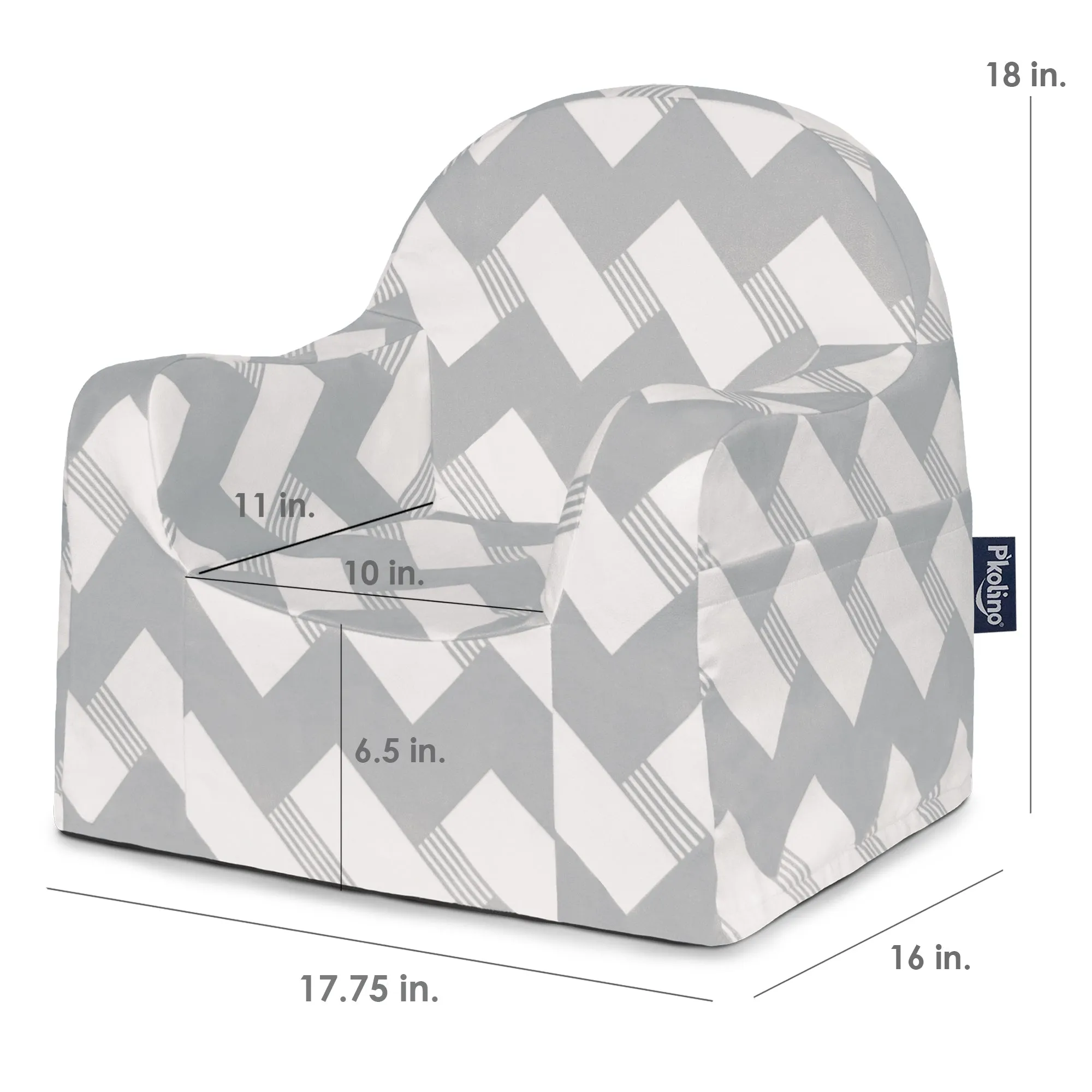 Little Reader Chair - Chevron Grey