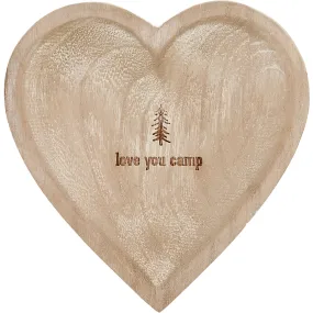 Love You Camp 4" Wood Keepsake Dish