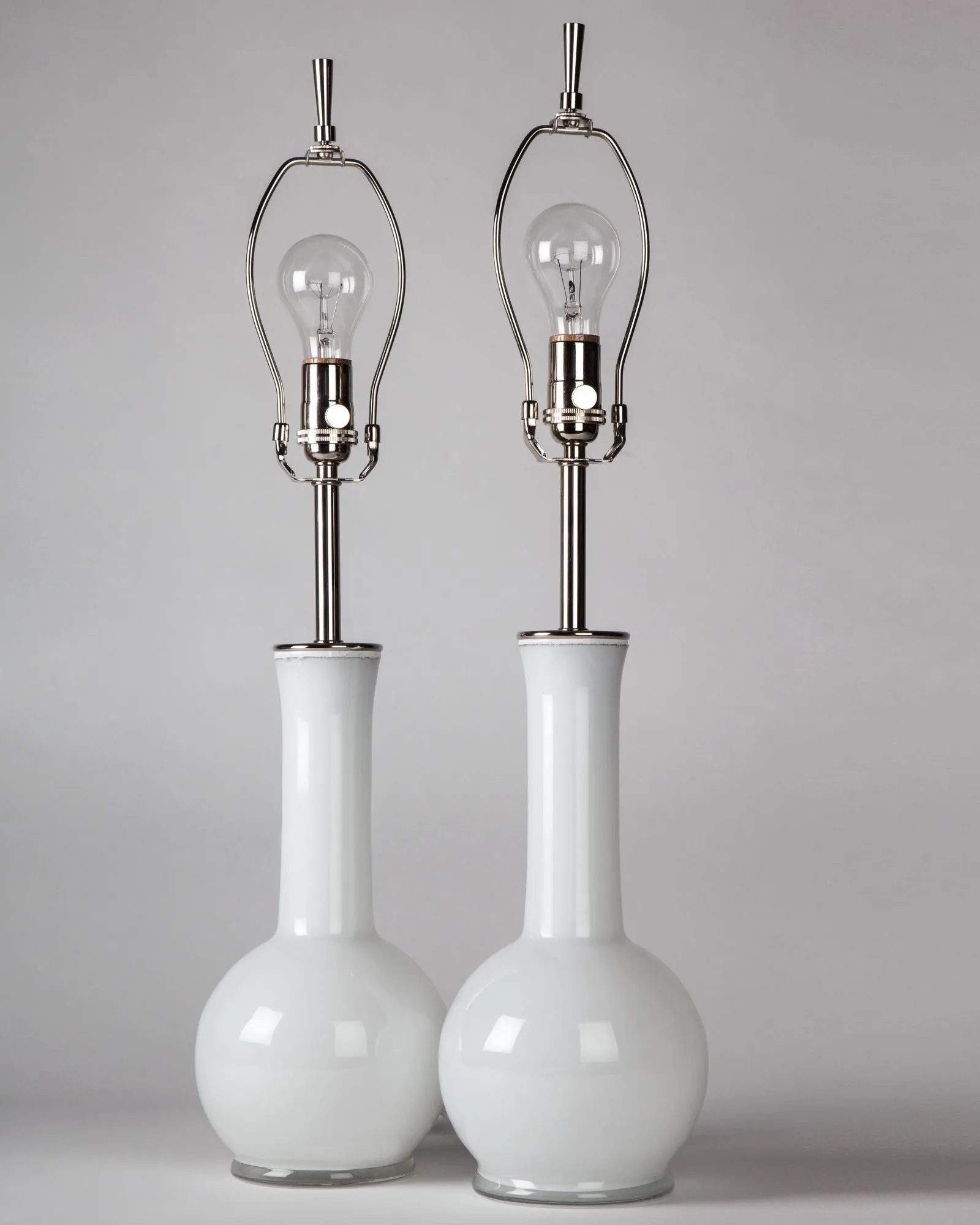 Luxus White Glass Table Lamps
