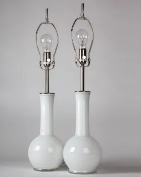 Luxus White Glass Table Lamps