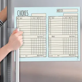 Magnetic Multiple Child Chore Chart - Sketch Design