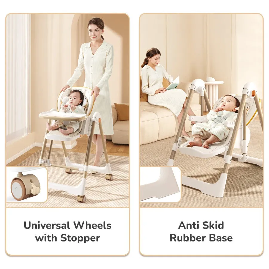 Marshmallow Smart High Chair For Kids 3-in-1 Multipurpose High Chair with Swing
