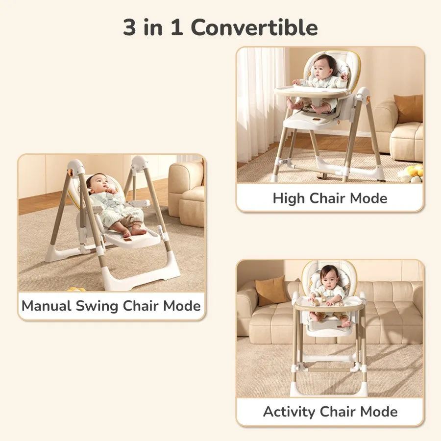Marshmallow Smart High Chair For Kids 3-in-1 Multipurpose High Chair with Swing