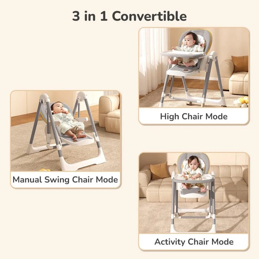 Marshmallow Smart High Chair For Kids 3-in-1 Multipurpose High Chair with Swing