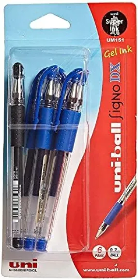 Mitsubishi Uni-Ball Signo DX Rollerball Pen 0.7mm Blue / Black