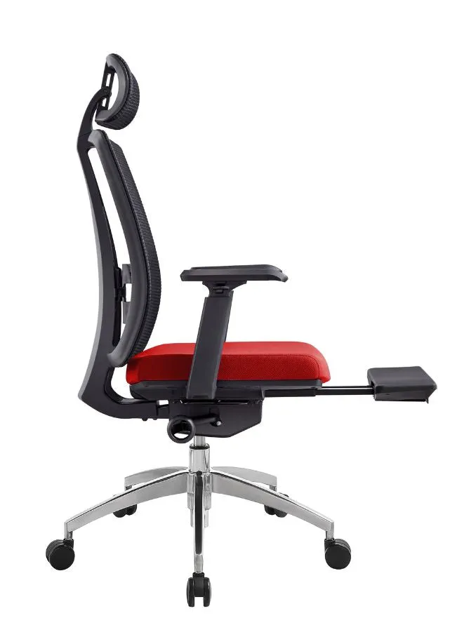 Modern Ergonomic Office Chair with Adjustable Headrest, Armrest and Footrest for Office Executives and Managers
