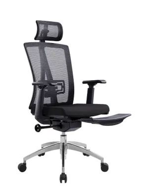 Modern Ergonomic Office Chair with Adjustable Headrest, Armrest and Footrest for Office Executives and Managers