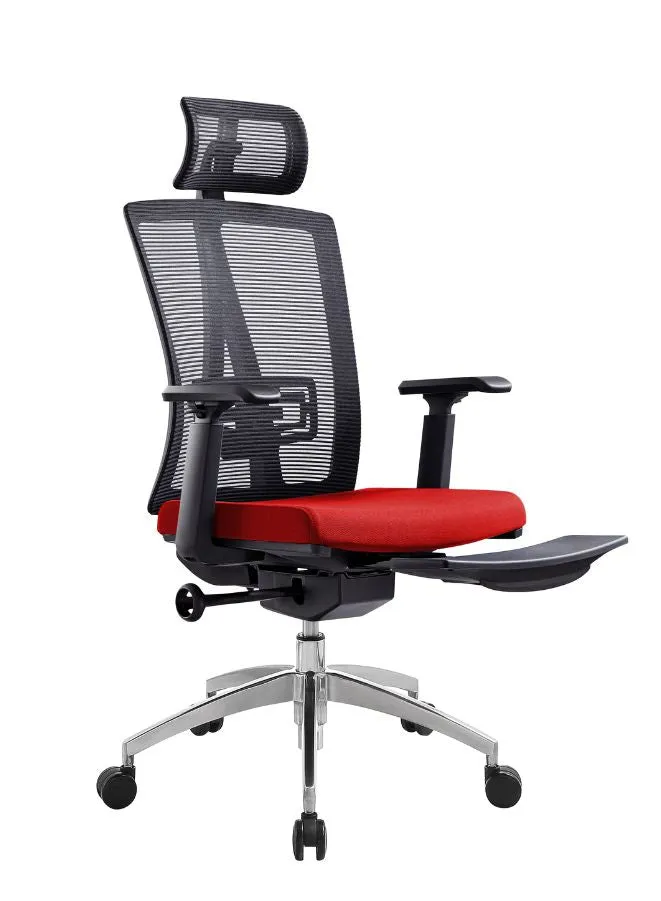 Modern Ergonomic Office Chair with Adjustable Headrest, Armrest and Footrest for Office Executives and Managers