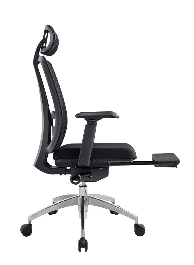 Modern Ergonomic Office Chair with Adjustable Headrest, Armrest and Footrest for Office Executives and Managers