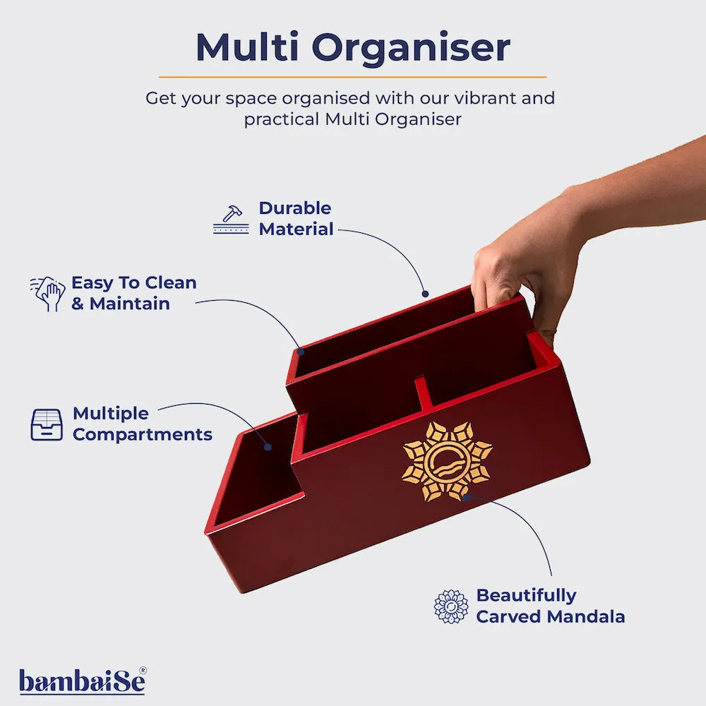 Multi Organiser Amber Orange