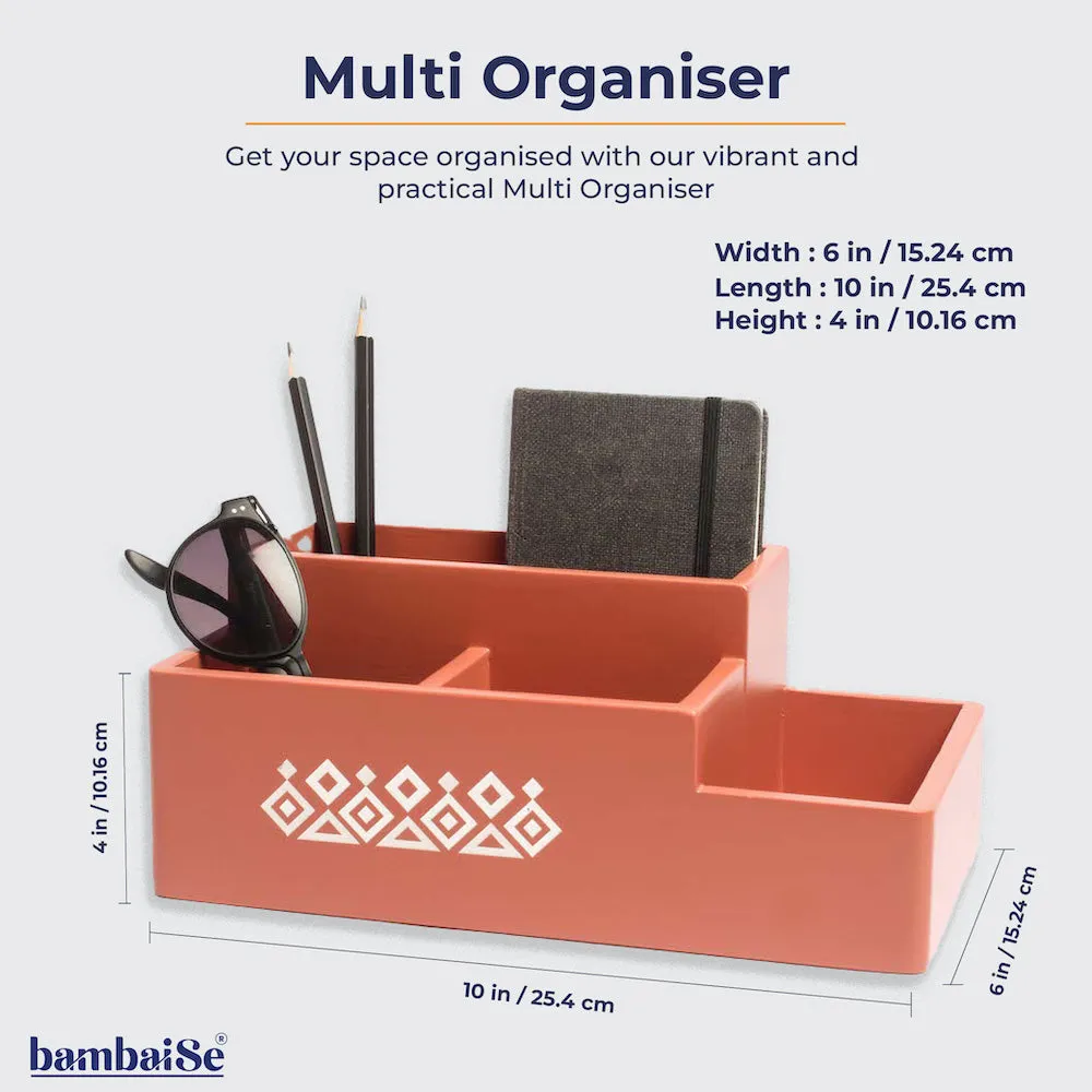 Multi Organiser Amber Orange