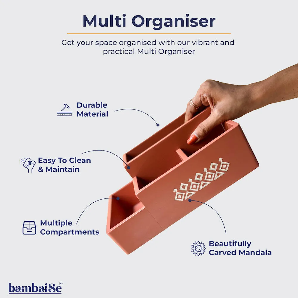 Multi Organiser Amber Orange