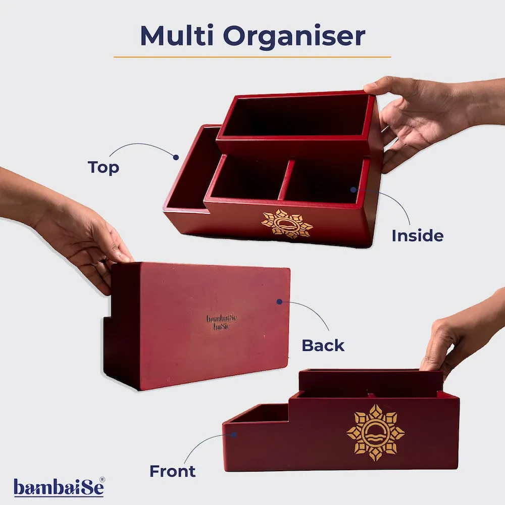 Multi Organiser Amber Orange