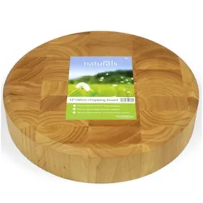 Naturals Round End Grain Serving Board 30x6cm
