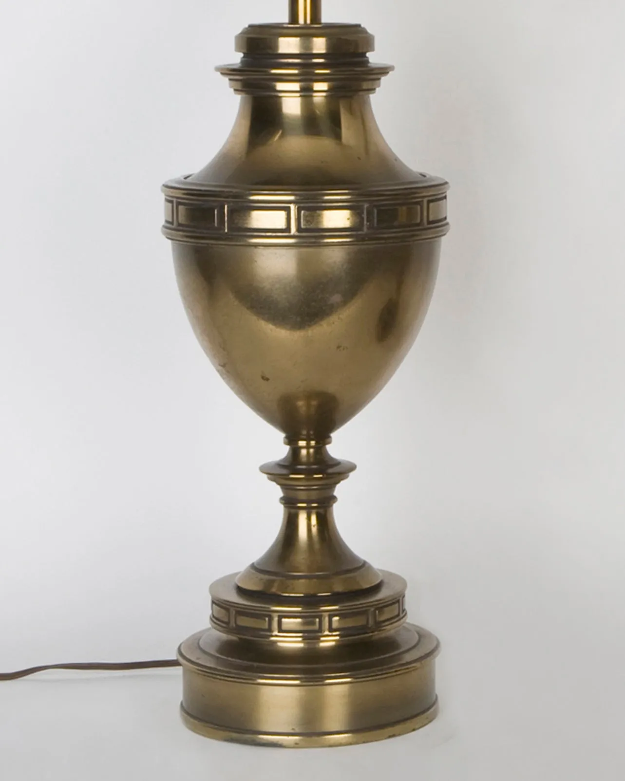 Neoclassical Urn Form Lamps with Geometric Bands