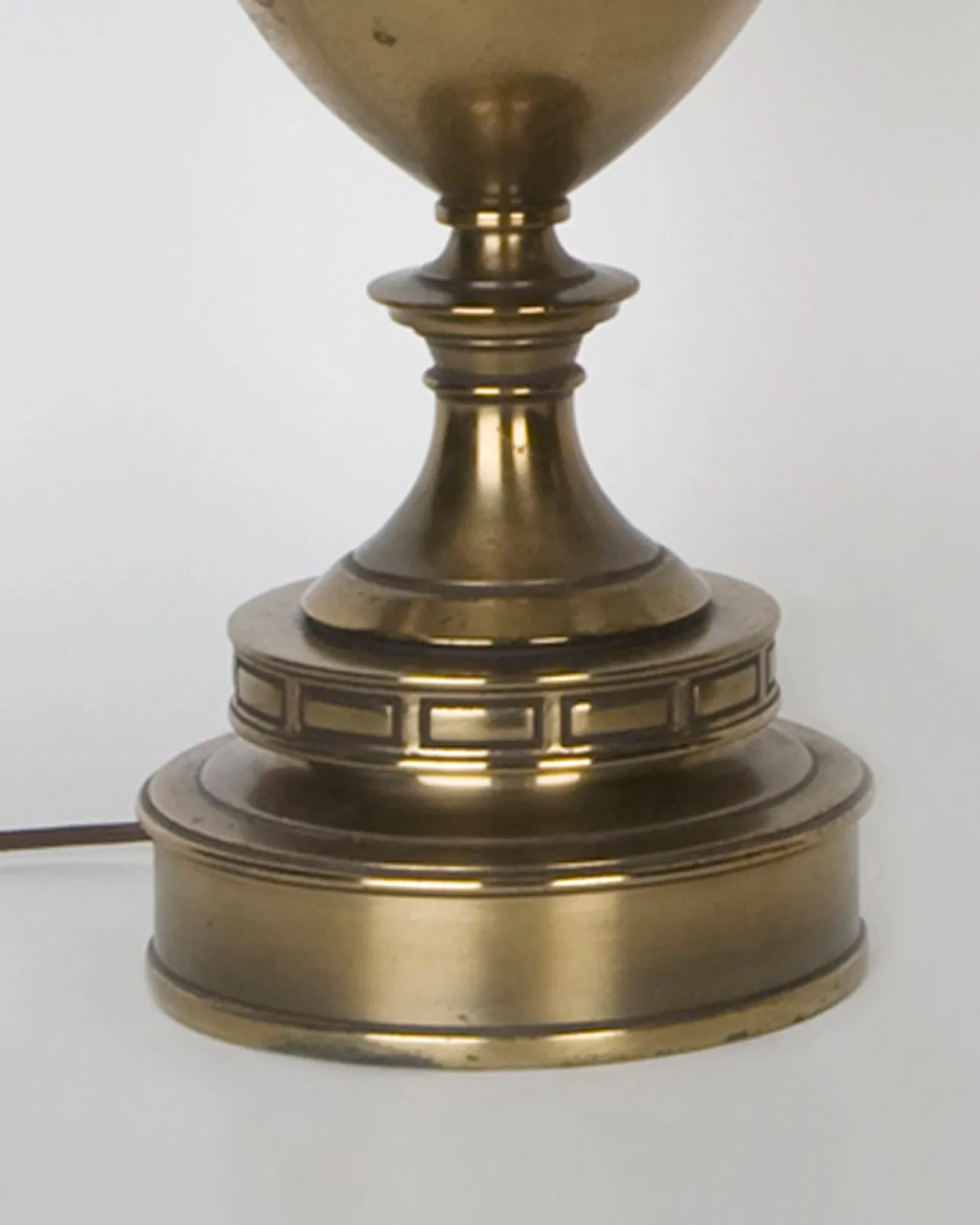 Neoclassical Urn Form Lamps with Geometric Bands