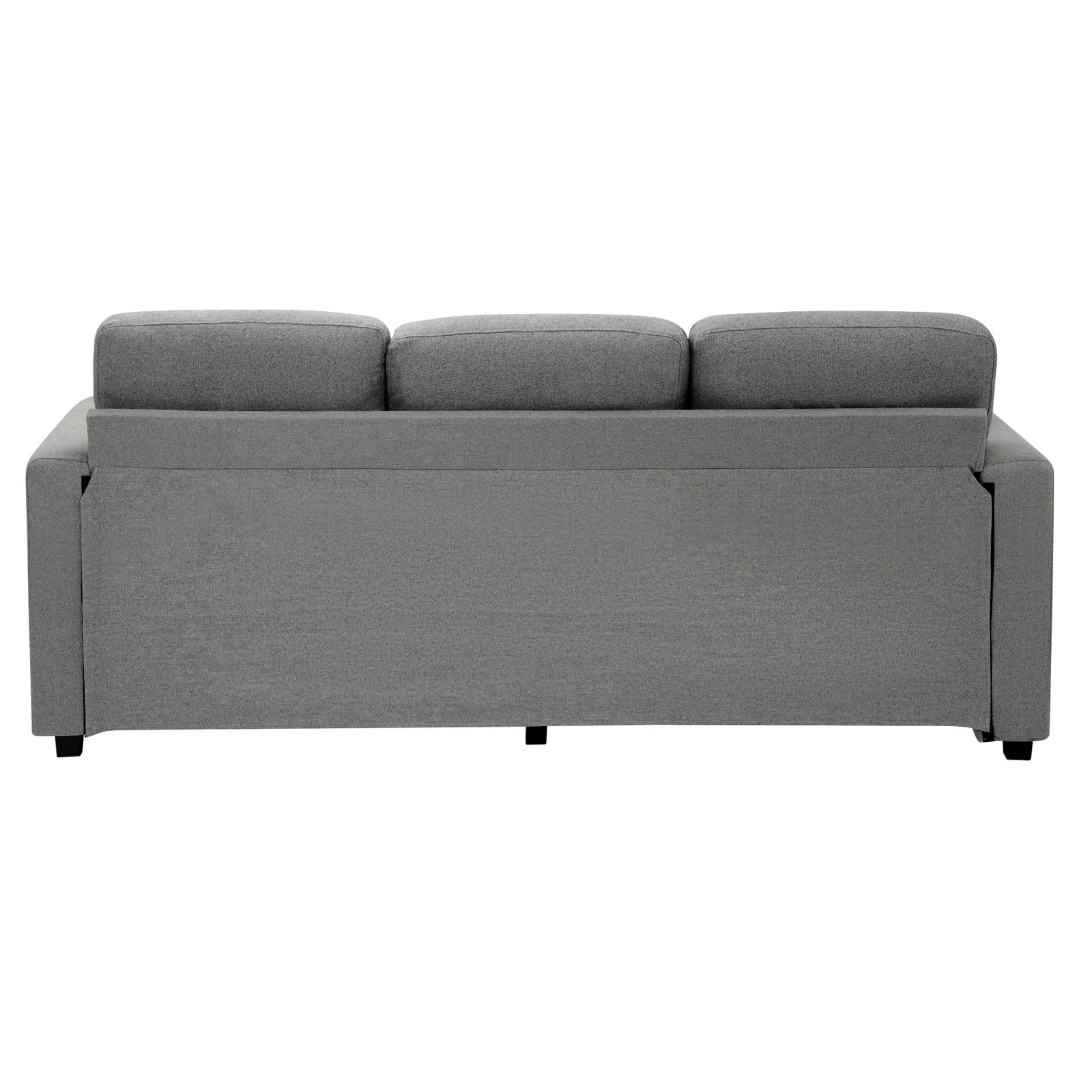 Oikiture Sofa Lounge Set 3 Seater Chaise Modular Couch Drawers Ottoman Fabric