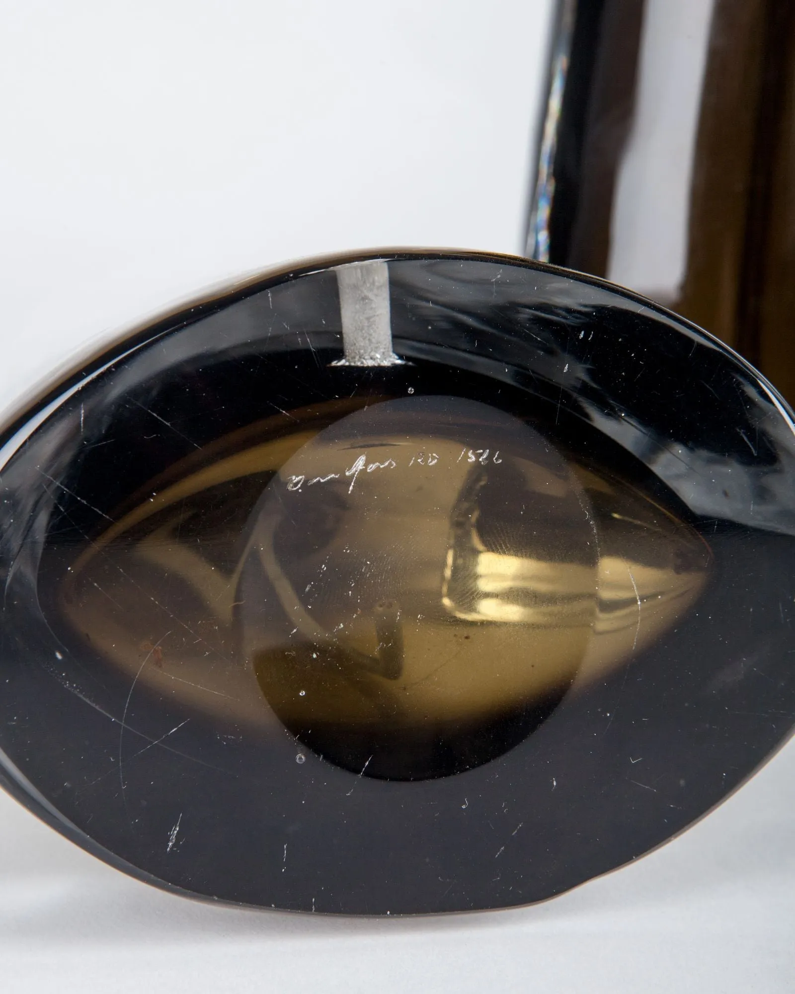 Olive Green Orrefors Glass Lamps
