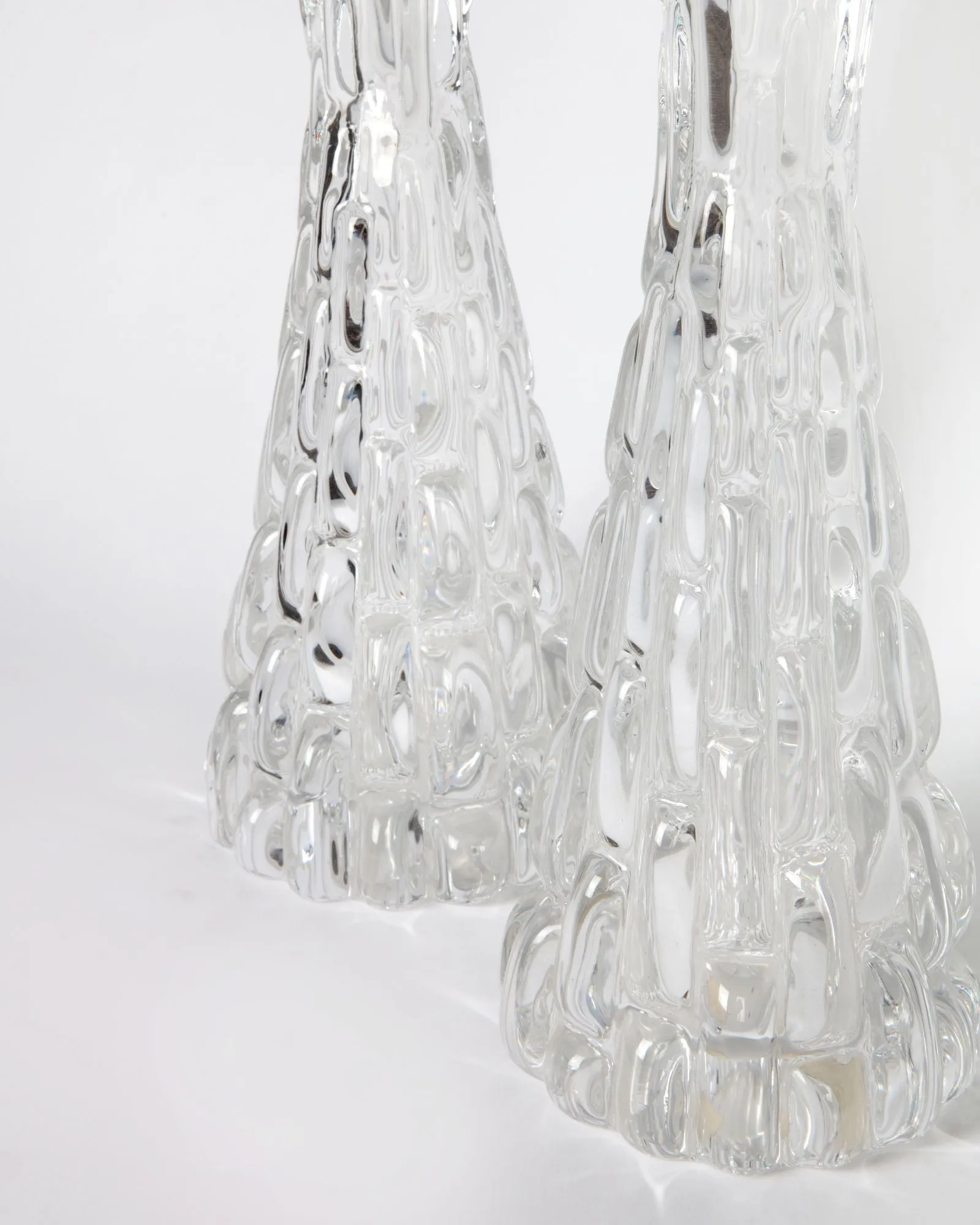 Orrefors Textured Glass Lamps