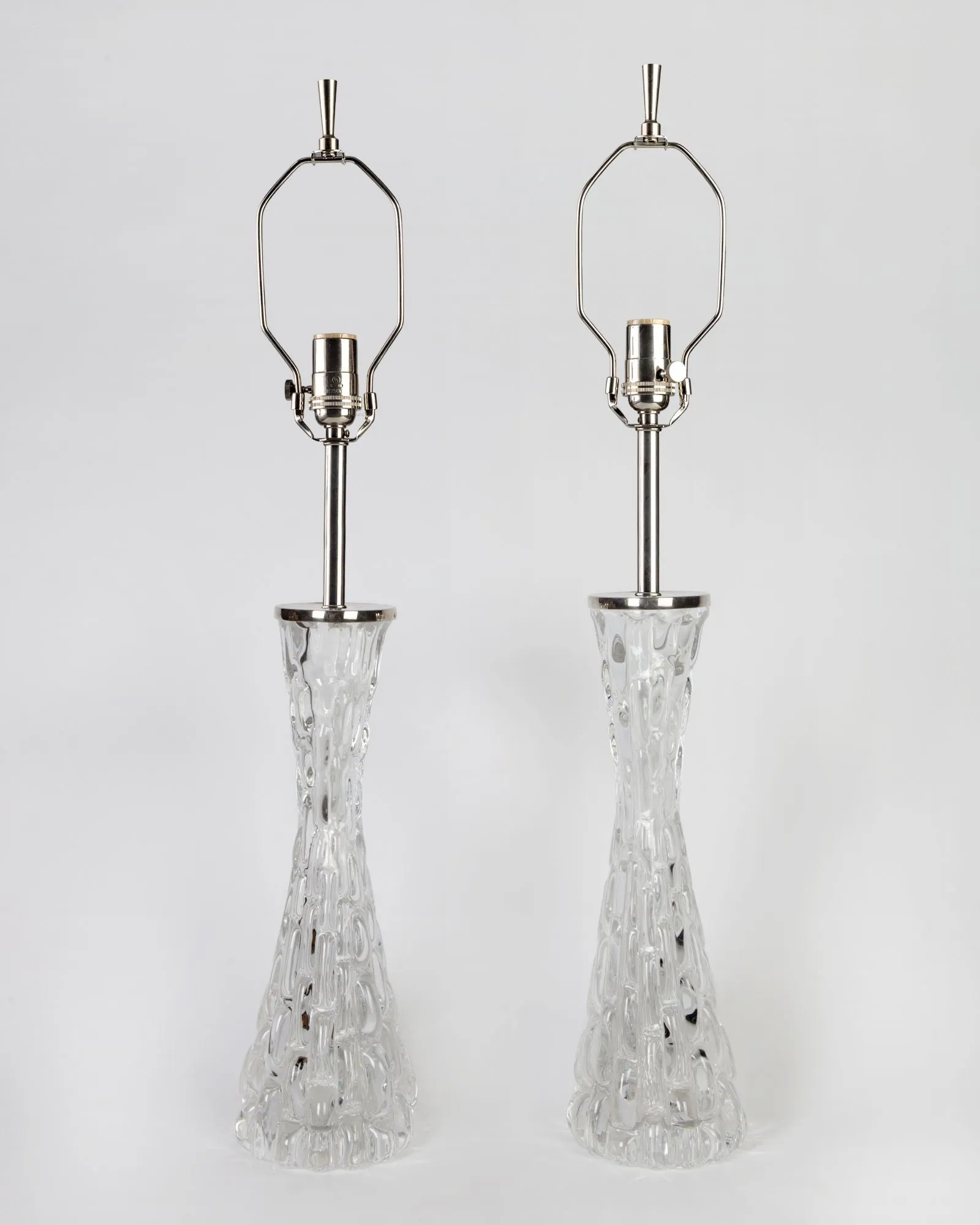 Orrefors Textured Glass Lamps