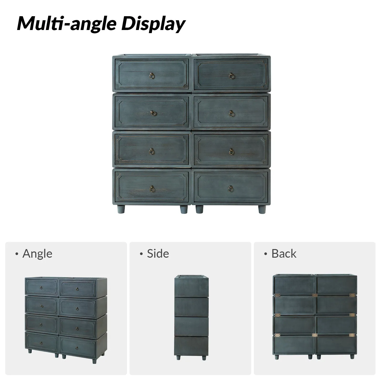 Peggie Transitional Farmhouse Combination Nightstand(Multiple Unit Options)