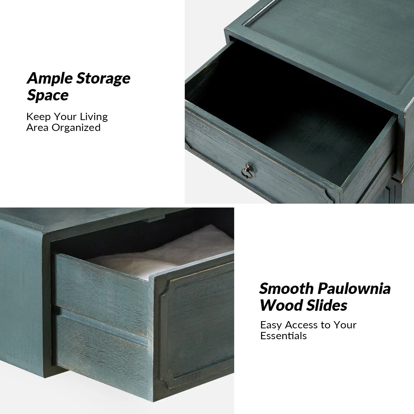 Peggie Transitional Farmhouse Combination Nightstand(Multiple Unit Options)