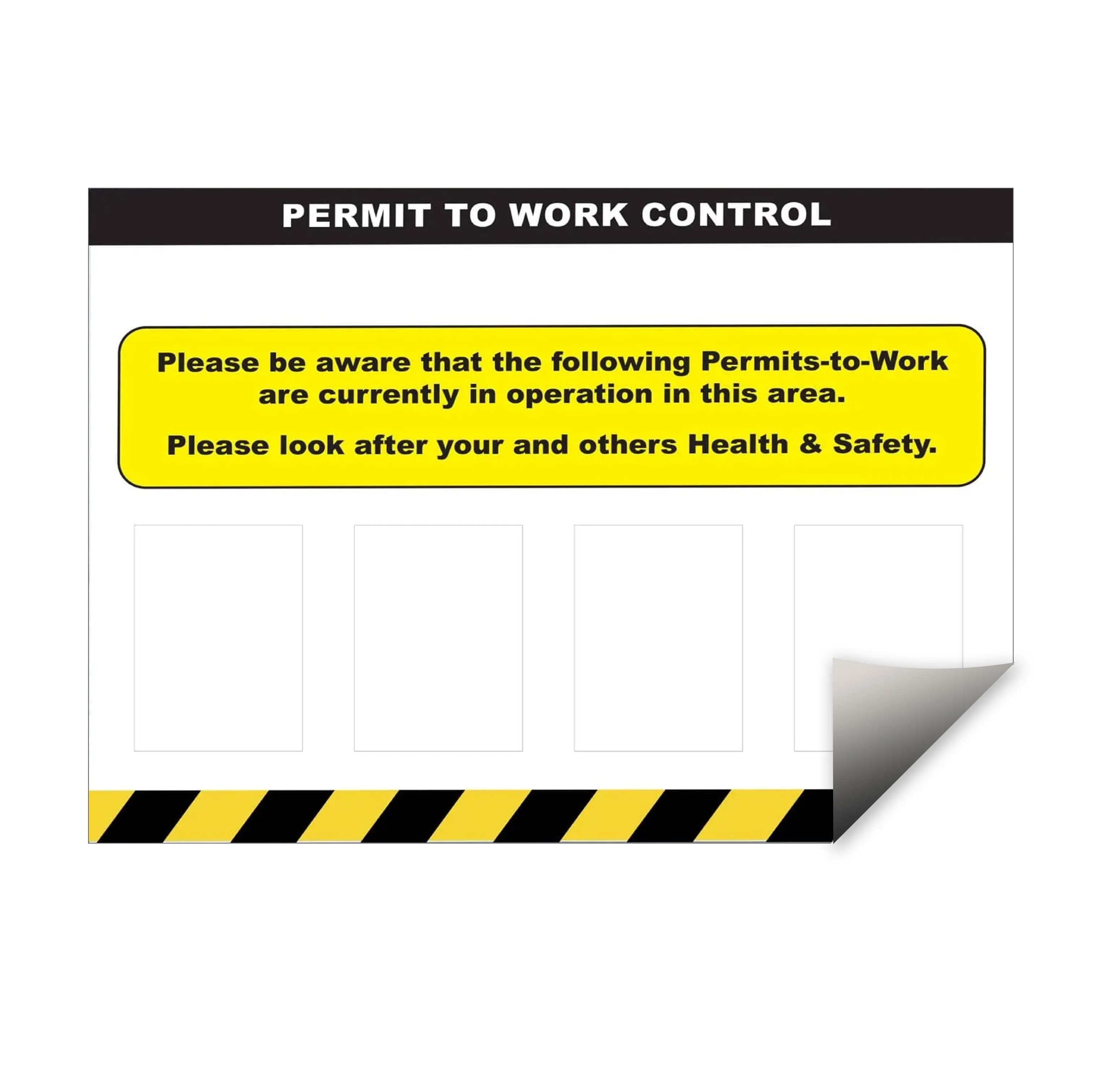 Permit to Work Safety Noticeboard