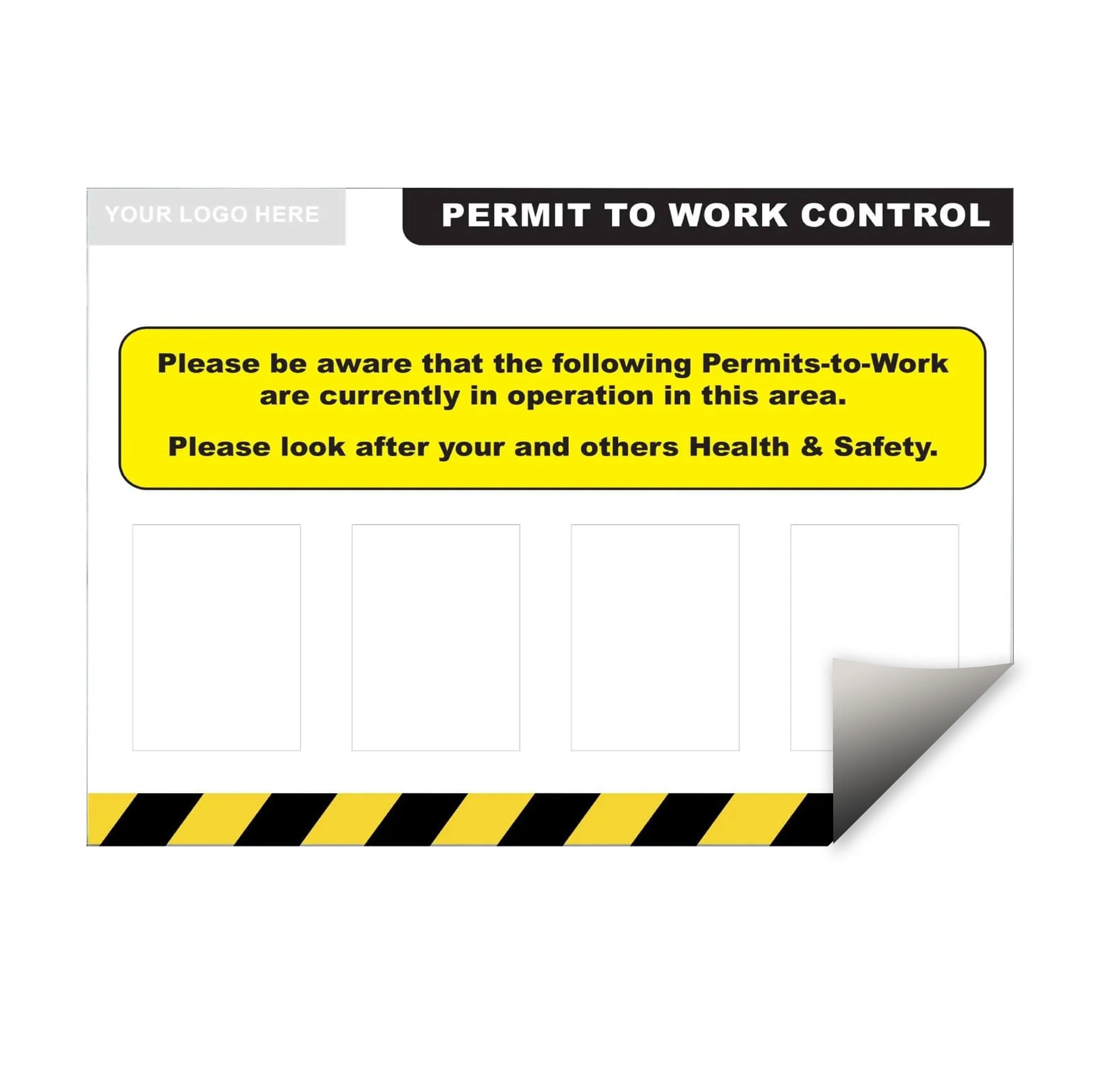 Permit to Work Safety Noticeboard