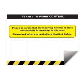 Permit to Work Safety Noticeboard
