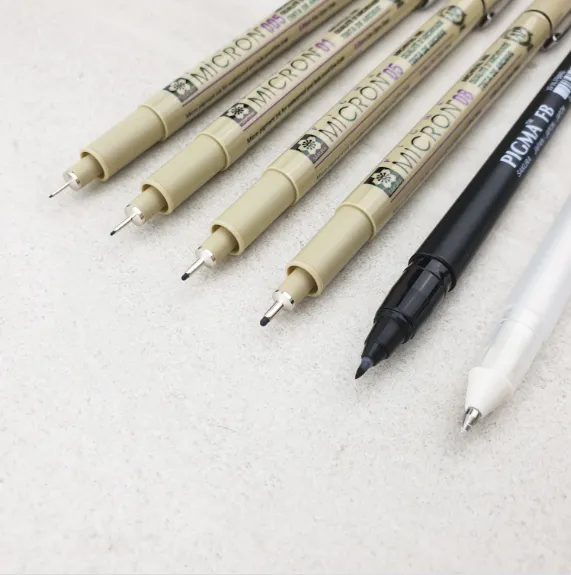 PIGMA AND GELLY ROLL WHITE MANGA PEN SET
