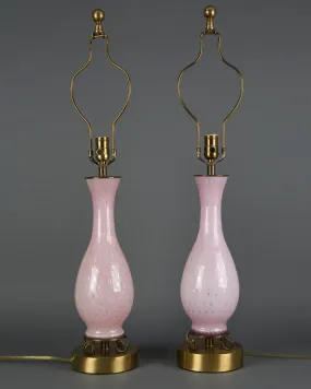 Pink Murano Glass Lamps