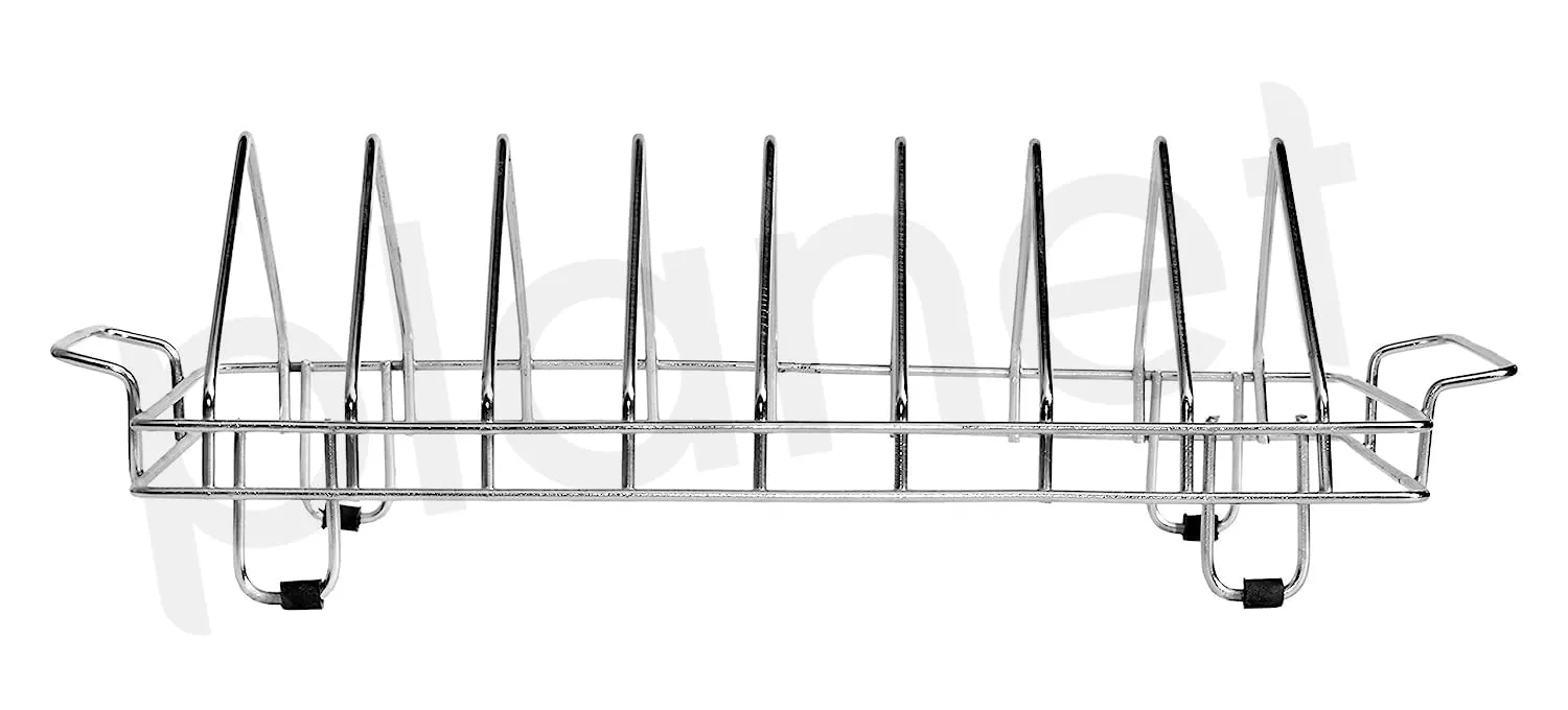 Planet Stainless Steel Dish Stand for Kitchen/Plate Stand/Saucer Stand/Plate Rack/Thali Stand/Modular Kitchen Rack for Kitchen/Tandem Box Accessories (Silver, Pack of 1)