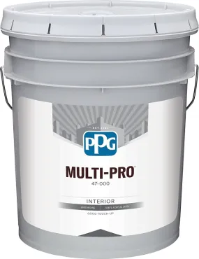 PPG MOPAKO PRO 47-110/05 Interior Paint, Flat, White, 5 gal, 400 sq-ft Coverage Area :PAIL: QUANTITY: 1