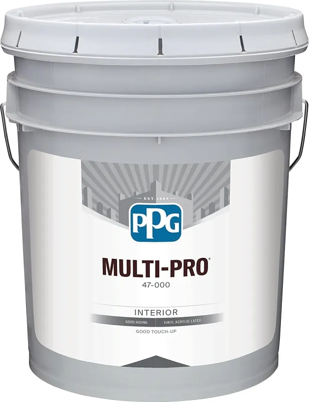 PPG MOPAKO PRO 47-110/05 Interior Paint, Flat, White, 5 gal, 400 sq-ft Coverage Area :PAIL: QUANTITY: 1