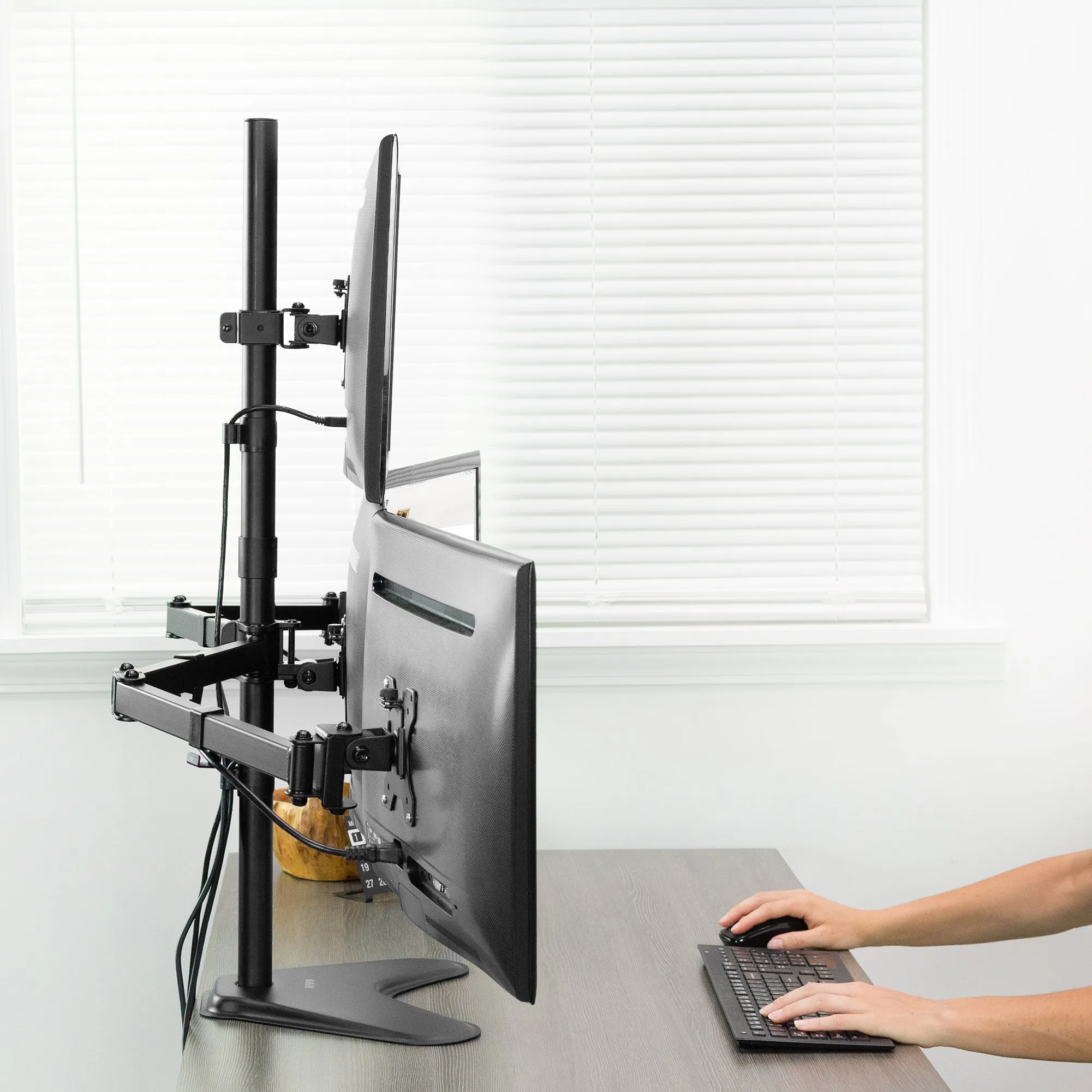 Quad 13” to 24” Monitor Desk Stand