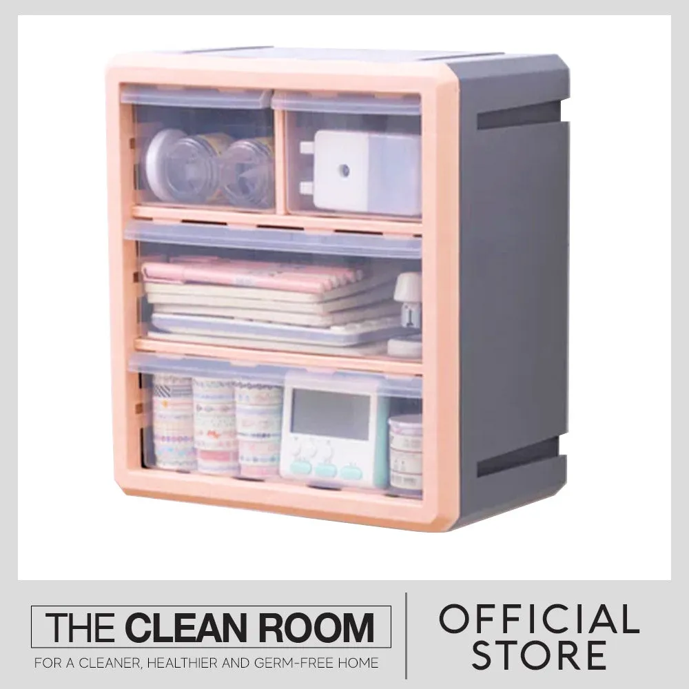 Quad Cube Storage Box Pink/Gray