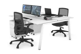 Quadro 2 Person Office Workstation [1400L x 700W]