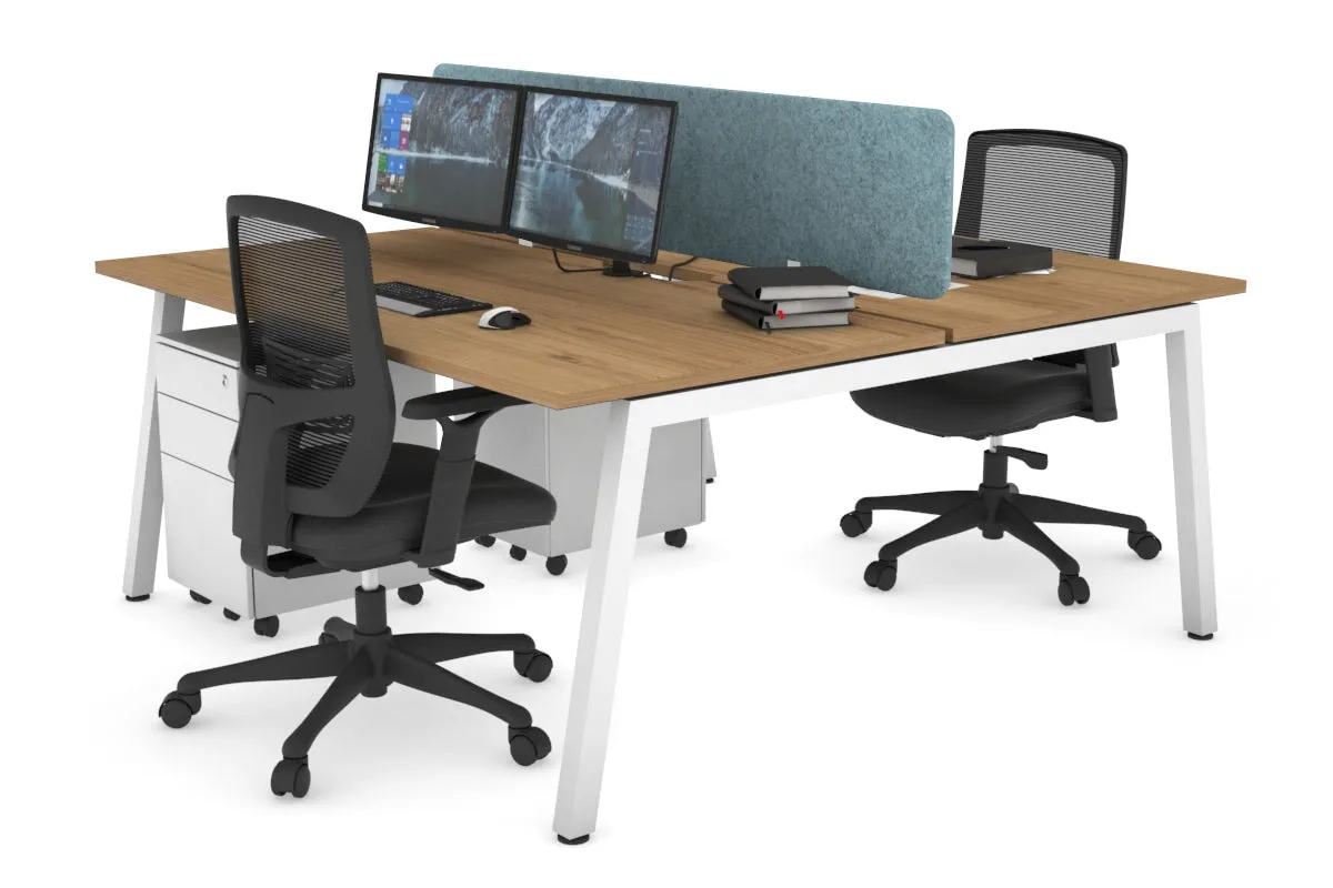 Quadro 2 Person Office Workstation [1600L x 800W with Cable Scallop]