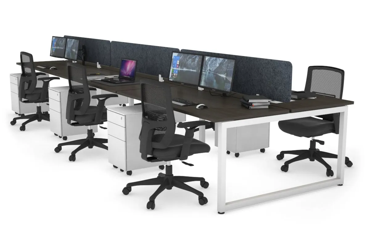 Quadro Loop Legs 6 Person Office Workstation [1600L x 700W]