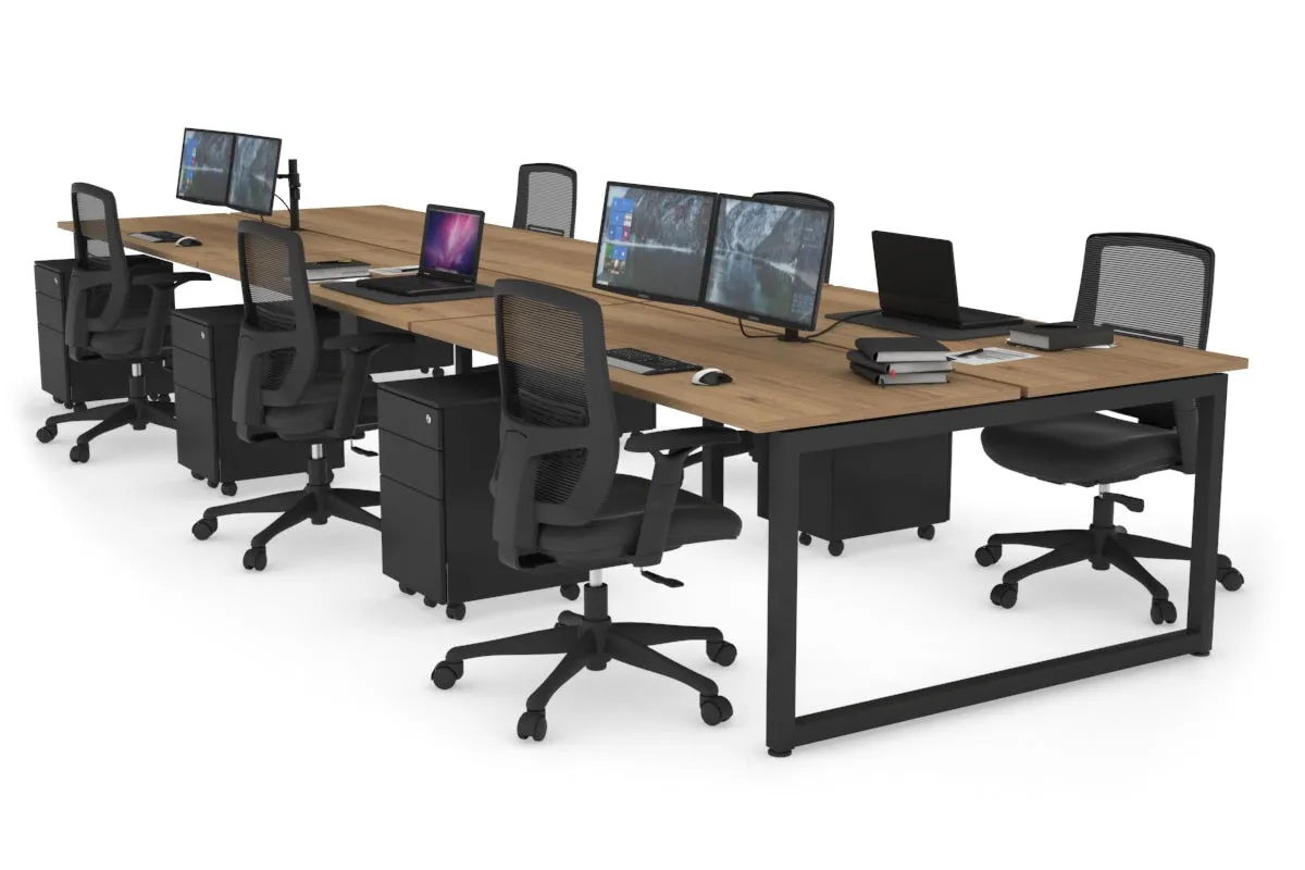 Quadro Loop Legs 6 Person Office Workstation [1600L x 700W]