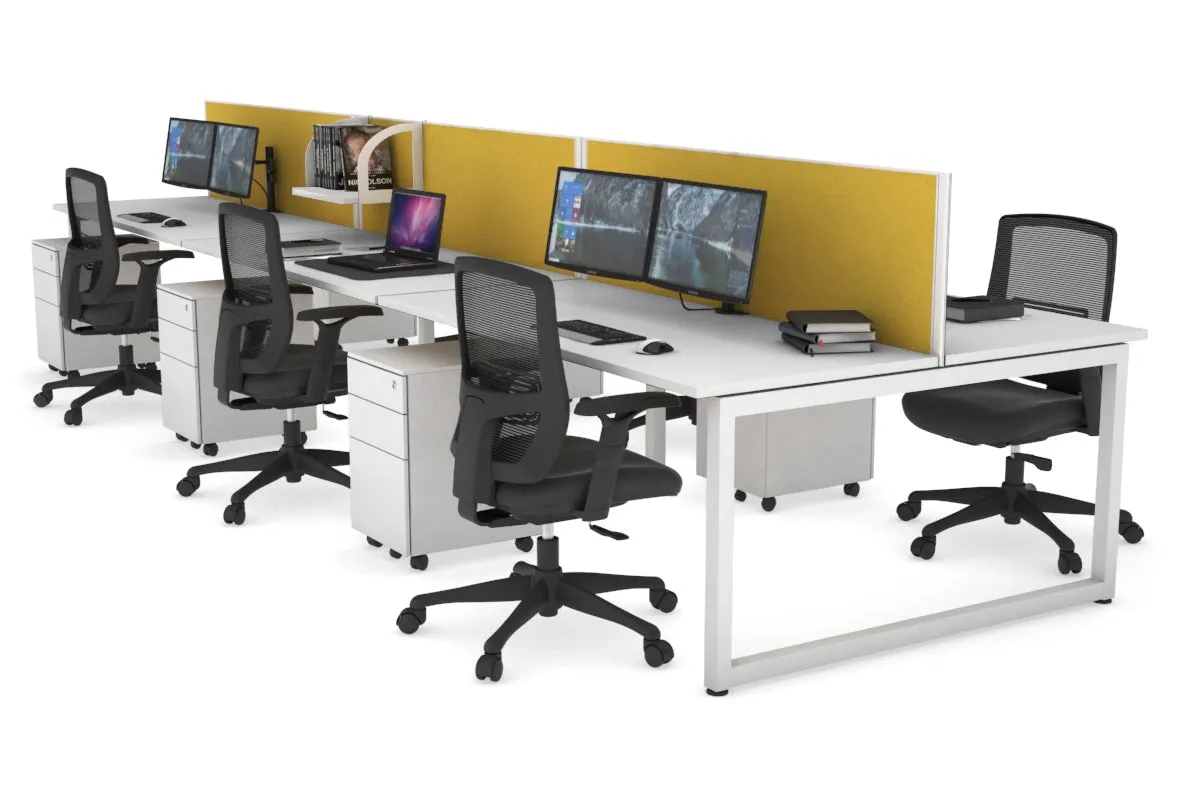 Quadro Loop Legs 6 Person Office Workstation [1600L x 700W]